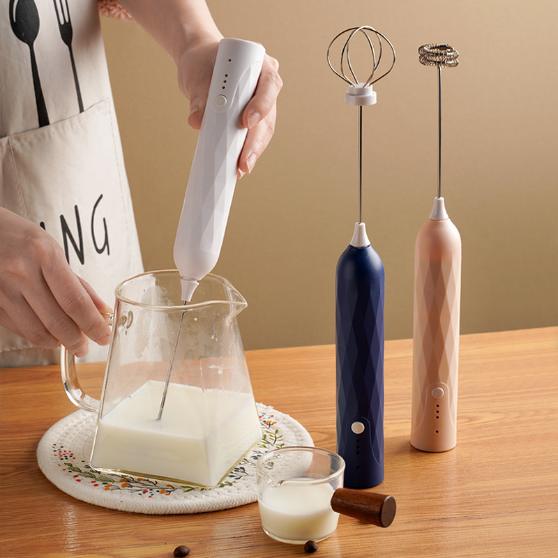 Hand Mixer Electric - 1PC ハンドブレンダー電動卵ビーターミルク泡立て器家庭用キッチン撹拌ツールワイヤレスミニドリンクミキサーフォーマー