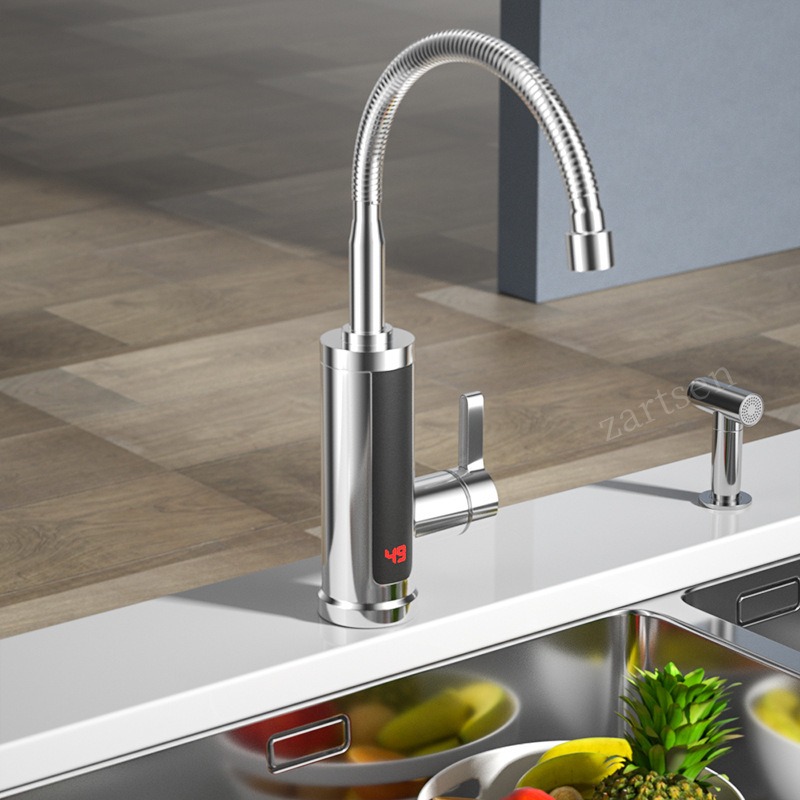 Kitchen Appliances And Utensils - キッチン蛇口電気タップキッチンタップ瞬間湯沸かし器加熱可能 3KW 浴室キッチン回転 360 ° 液晶ディスプレイ