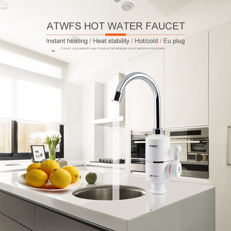Kitchen Appliances And Utensils - Atwfsタンクレス電気最新給湯器キッチンインスタント温水タップヒーター蛇口瞬間heater3000w