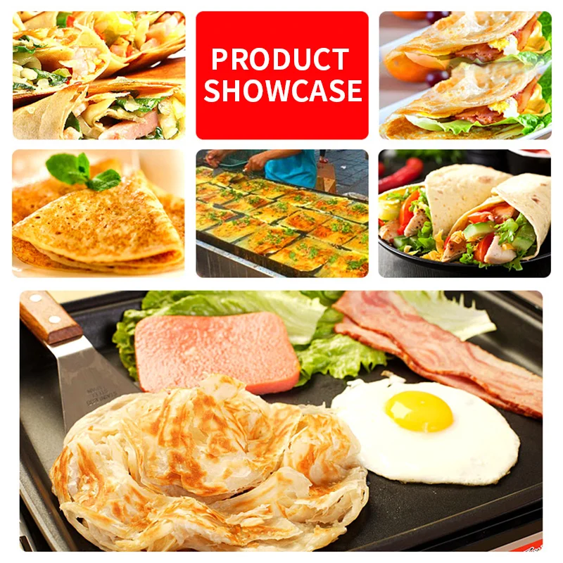 手動回転式電気パンケーキグリドル、伝統的な中華パンケーキパン - Electric Griddle Pancake のレビューと価格