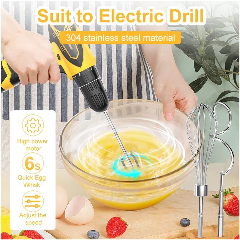 ステンレス鋼の卵ビーター泡立て器ハンドミキサー、ドリル電動ミ - Hand Mixer Electric のレビューと価格