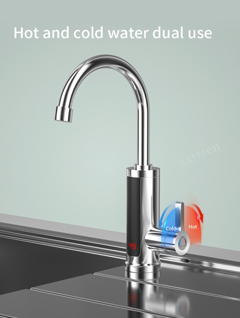 キッチン蛇口電気タップキッチンタップ瞬間湯沸かし器加熱可能  - Kitchen Appliances And Utensils のレビューと価格