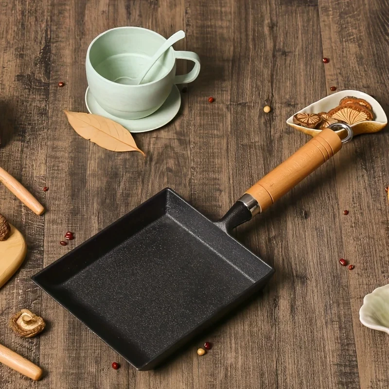 日本の鋳鉄フライパン、黒のタマゴヤキオムレツ、焦げ付き防止鍋 - Electric Griddle Pancake のレビューと価格