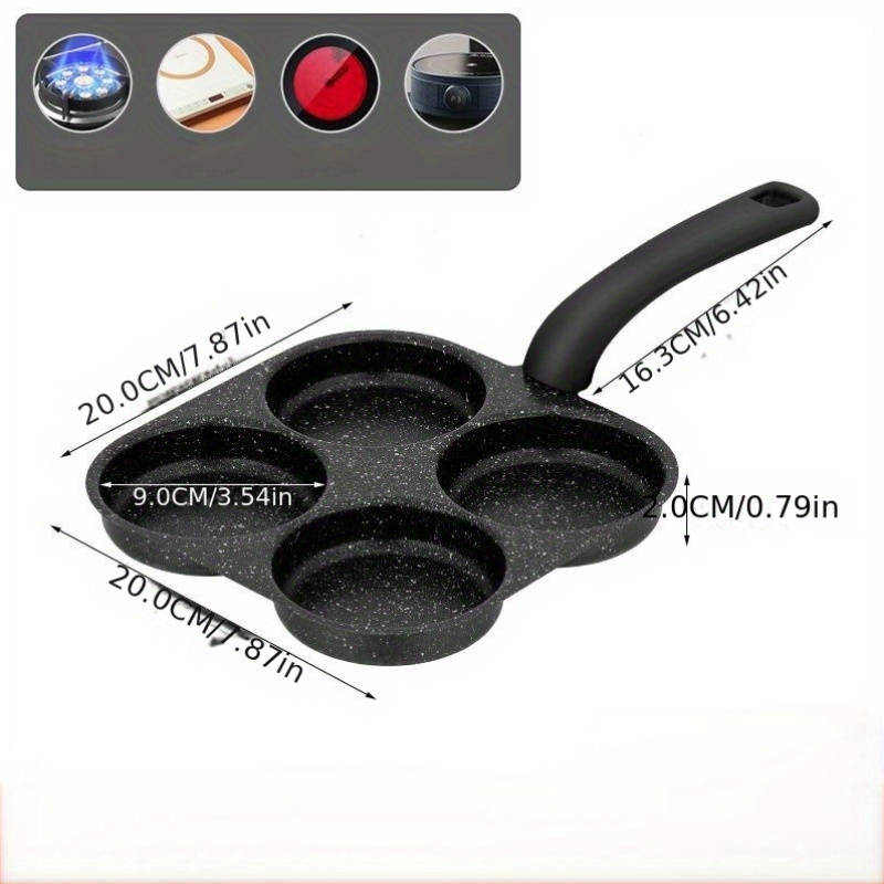 卵焼きフライパン ノンスティックパンケーキパン 4カップ調理 - Electric Griddle Pancake のレビューと価格
