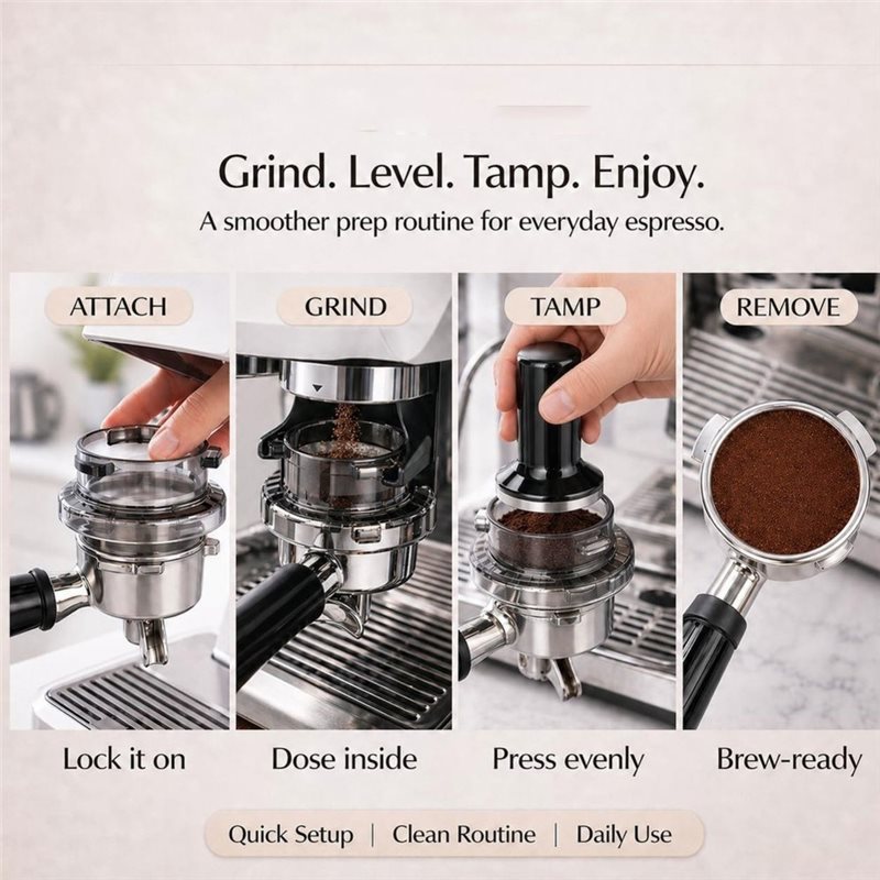 24時間ホットセール ツイストロック式ポルタフィルターファン - Breville Espresso Barista Touch のレビューと価格