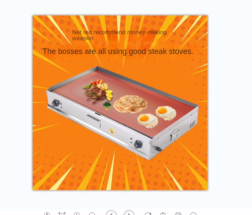 業務用電気グリドル、ネギ焼き鉄板焼き機、鉄板焼きフライヤーオ - Electric Griddle Pancake のレビューと価格