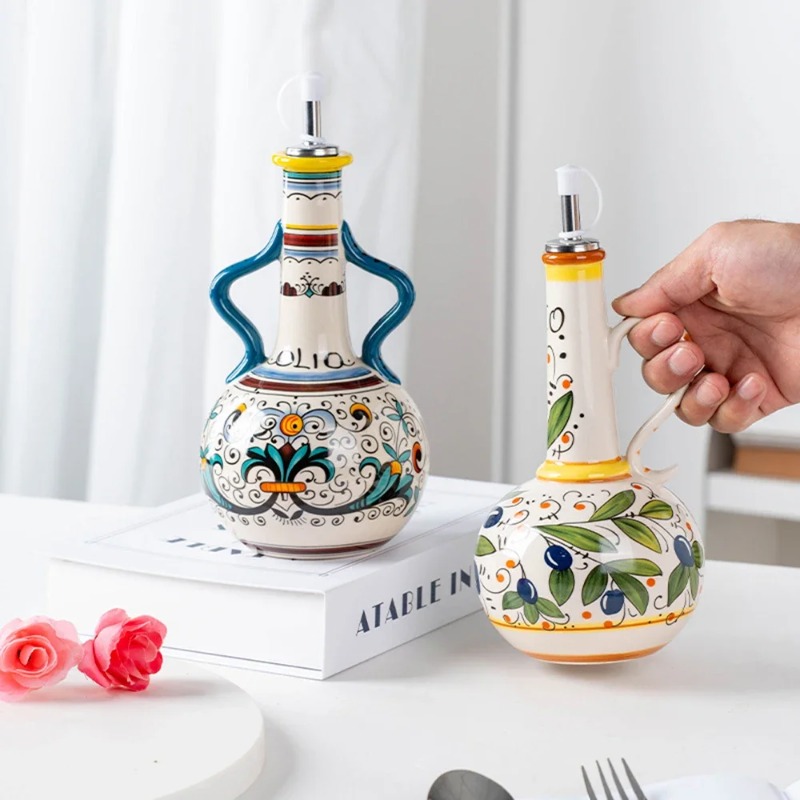 セラミックオイルボトル醤油ボトル調味料瓶キッチン用品北欧風酢 - Kitchen Appliances And Utensils のレビューと価格